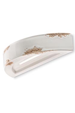 C603 banded wall lamp in white aged ceramic - Wall lights by Ferroluce