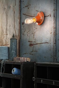 Minimalist wall lamp C115 orange - Wall lights by Ferroluce