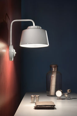 White 50's style wall light