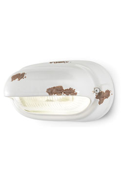 White chipped ceramic wall light vintage style - Wall lights by Ferroluce