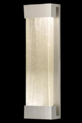 Applique cristal massif en lames décorée à la feuille d'argent 61cm - Applique by Fine Art Lamps