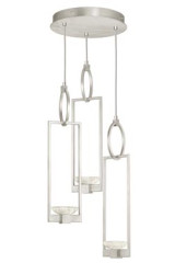 Art Deco 3-light  silver chandelier Delphi - Chandeliers by Fine Art Lamps