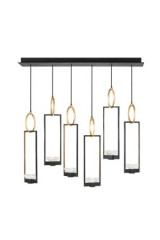 Delphi large asymmetrical 6-light Art Deco chandelier - Chandeliers by Fine Art Lamps