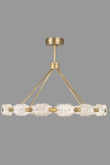 Large 16-piece gold and crystal chandelier, LED lighting - Chandeliers by Fine Art Lamps
