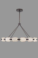 Large patinated bronze chandelier, LED lighting - Chandeliers by Fine Art Lamps