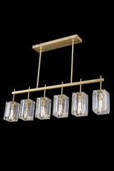 Six-light chandelier and gold metal Monceau - Chandeliers by Fine Art Lamps