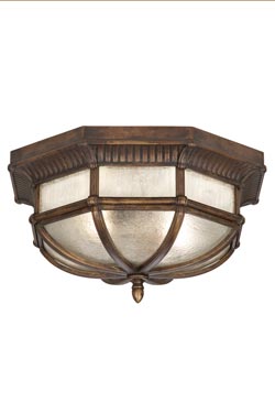 Holland Park hexagonal bubble glass outdoor ceiling light - Exterior ceiling lights by Fine Art Lamps