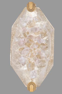 Grande applique en feuille d'or et cristal taillé éclairage LED Allison Paladino doré - Applique by Fine Art Lamps