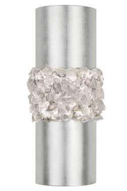 Artic Halo cylindrical silver leaf design wall lamp - Pendants by Fine Art Lamps