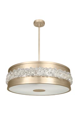 Crystal and gold pendant light medium model Artic Halo - Pendants by Fine Art Lamps