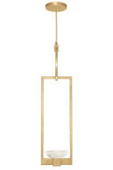 Golden Art Deco Delphi pendant light - Pendants by Fine Art Lamps