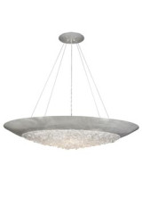 Silver bowl pendant Arctic Halo - Pendants by Fine Art Lamps