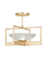 Plafonnier Art Déco décoré à la feuille d'or Delphi - Plafonnier by Fine Art Lamps