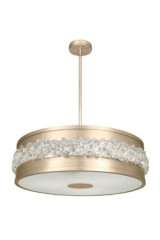  Suspension cristal et dorée moyen modèle Artic Halo - Suspension by Fine Art Lamps