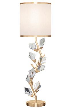 Golden branch table lamp and cut crystals Fôret - Table lamps by Fine Art Lamps