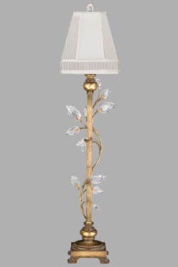 Old gold fluted column lamp and leaf pendants - Table lamps by Fine Art Lamps