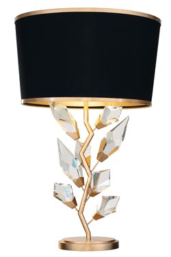 Table lamp with golden branch and cut crystals Forest - Table lamps by Fine Art Lamps