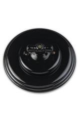 Garby Colonial interrupteur rotatif en porcelaine noire va et vient  - Interrupteurs by Fontini