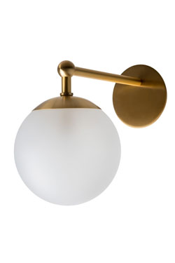 Applique Art Déco boule de verre opale blanc Deviel - Applique by Gau Lighting
