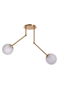 Art Deco ceiling light with 2 glass balls Deviel - Ceiling lights by Gau Lighting