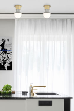 Garth gold and silver ceiling light