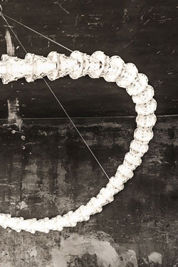 Elisa small glass ring chandelier