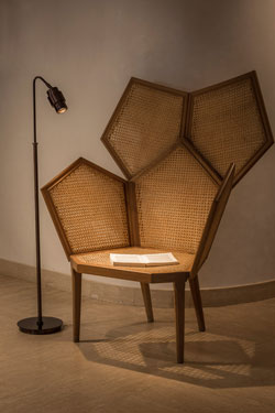 Potocki aubergine adjustable floor lamp