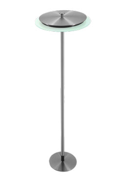Lampadaire rétro en nickel satiné Johnson - Lampadaire by Gau Lighting