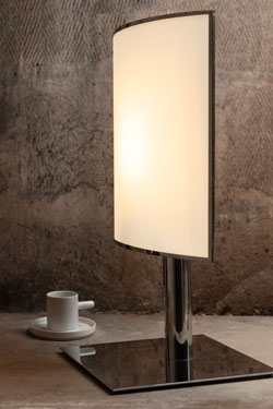 Lampe de table Art déco argentée Ecran