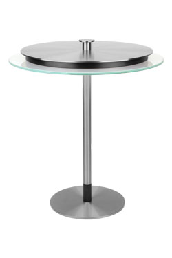 Lampe de table nickel satiné avec éclairage LED intégré Johnson - Lampe de table by Gau Lighting