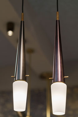 Bacon black and gold contemporary metal pendant light