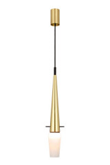 Bacon contemporary black and gold cone pendant light - Pendants by Gau Lighting
