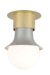 Plafonnier doré et argent Garth - Plafonnier by Gau Lighting