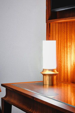 Contemporary glass cylinder table lamp Novikov