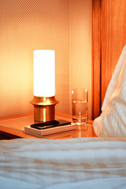 Contemporary glass cylinder table lamp Novikov