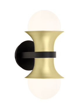 Adams double opal ball of light wall lamp - Wall lights by Gau Lighting
