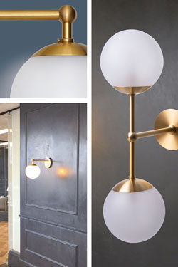 Deviel 2-light Art Deco wall lamp
