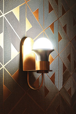 Dieter gold and silver wall light