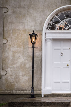 Large black Victorian floor lamp Traditional