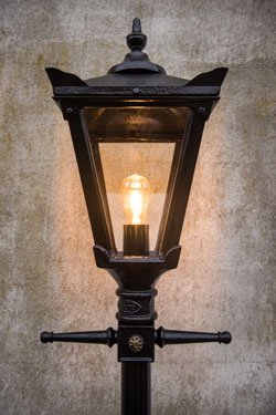 Large black Victorian floor lamp Traditional