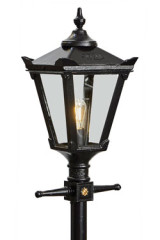 Large black Victorian floor lamp Traditional - Exterior columns by HARTE