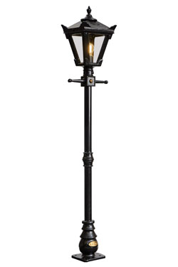Small outdoor floor lamp in black cast iron Traditional