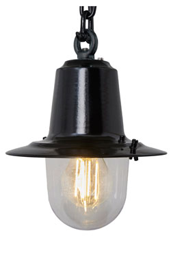 Small black pendant lamp for outdoor use, industrial style Station Master - Exterior pendants by HARTE