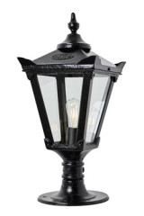 Black Victorian outdoor lantern Traditional - Exterior post-top lamps by HARTE
