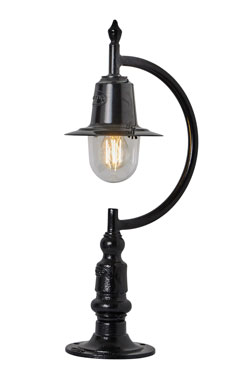 Goose Neck outdoor copper country style post-top lamp - Exterior post-top lamps by HARTE