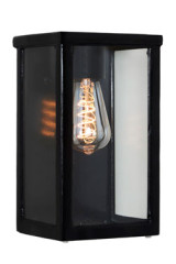 Bare black rectangular lantern contemporary outdoor wall lamp - Exterior wall lights by HARTE
