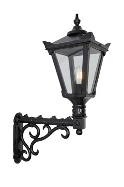 Large Victorian-style wall light in black cast iron Traditional - Exterior wall lights by HARTE