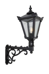 Large Victorian-style wall light in black cast iron Traditional - Exterior wall lights by HARTE