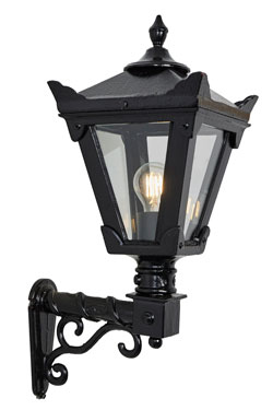 Small black cast iron  wall light Traditional