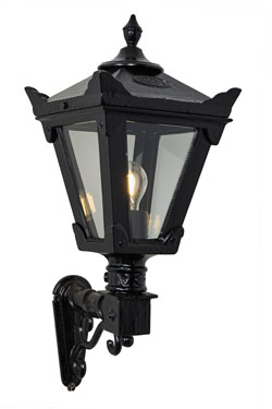 Small black cast iron  wall light Traditional